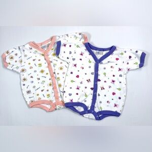 LOT of MCBABY VTG Y2K Baby Girls’ Floral Cottagecore Printed One Pieces‎ 0-3M